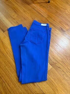 Ag Adriano Goldschmied Electric Blue “The Stilt” Cigarette-leg Jeans